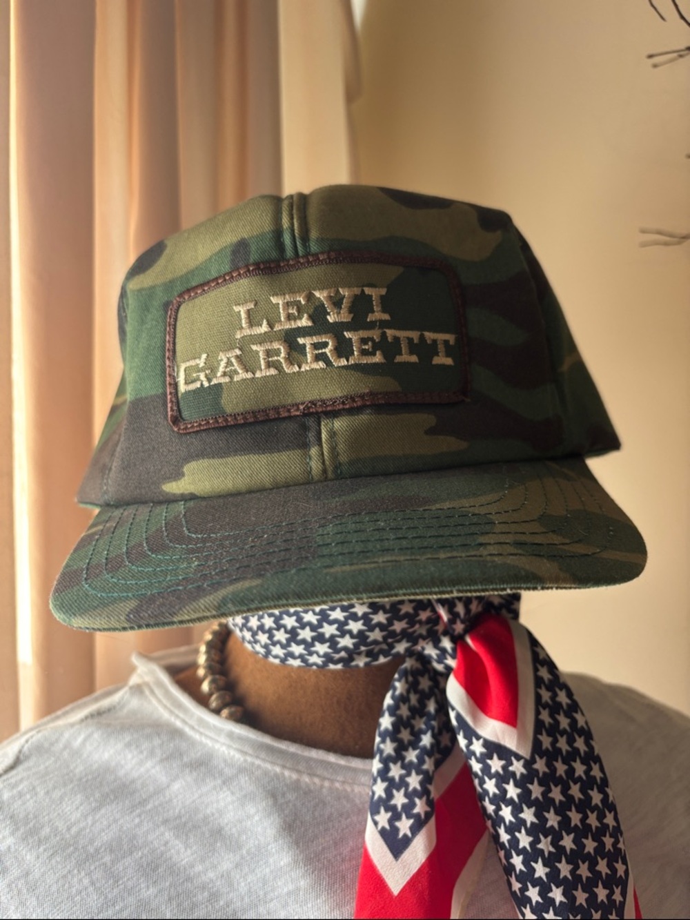 Vintage Tobacco Company Camo Snapback Hat - Green & Black